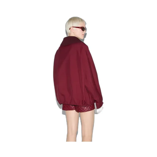 Embossed Gabardine Bomber Jacket