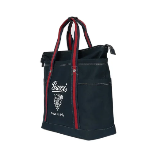 Printed Canvas Large Tote Bag