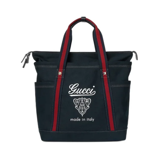 Printed Canvas Large Tote Bag