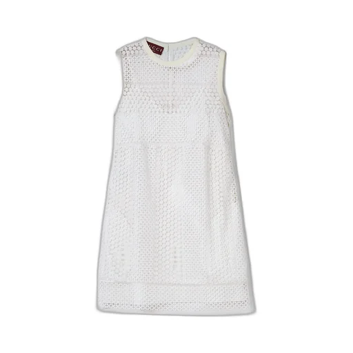 Cotton Macramé Mini Dress