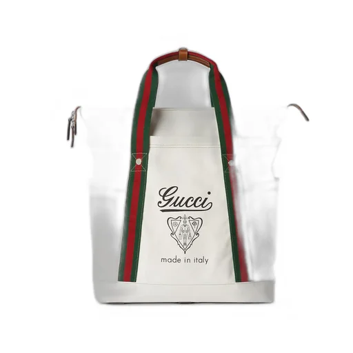 Printed Canvas Large Tote Bag