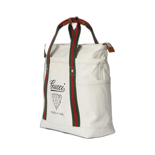 Printed Canvas Large Tote Bag