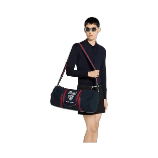 Large Printed Canvas Duffle Bag