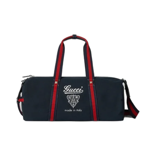Large Printed Canvas Duffle Bag