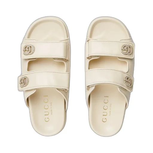 Sandal With Crystal Double G