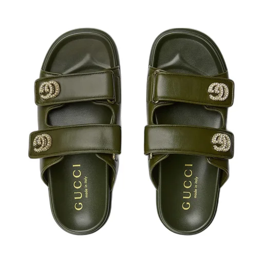 Sandal With Crystal Double G