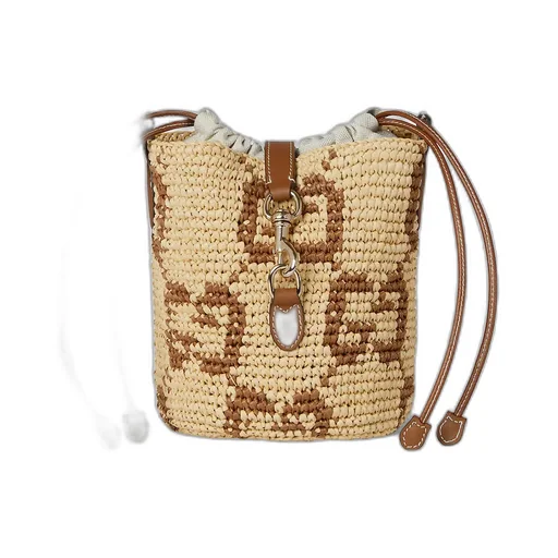 Woven Mini Bucket Bag