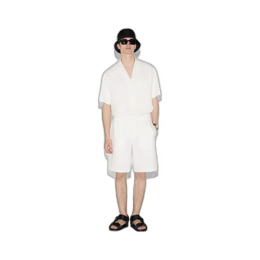 Linen Blend Gg Canvas Shorts
