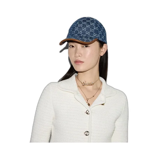 Gg Denim Baseball Hat