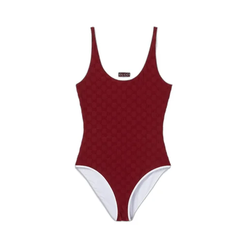 Gg Terrycloth Jersey Jacquard Swimsuit