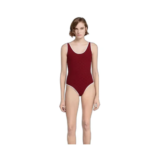 Gg Terrycloth Jersey Jacquard Swimsuit