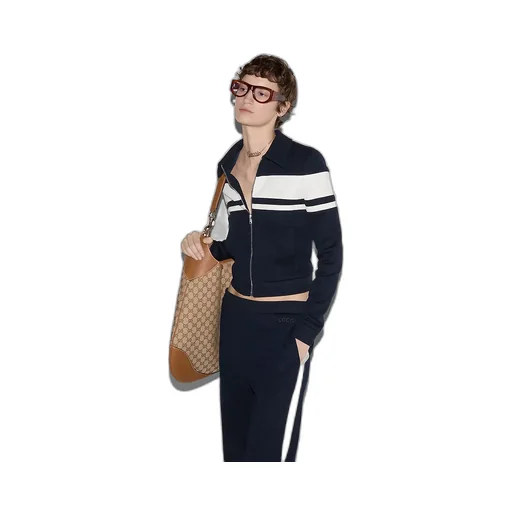 Cotton Jersey Jacket With Embroidery