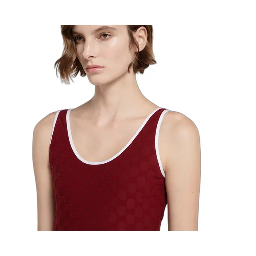 Gg Terrycloth Jersey Jacquard Swimsuit