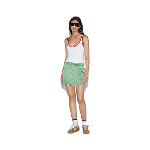 Gg Satin Mini Skirt