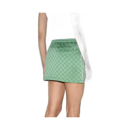 Gg Satin Mini Skirt