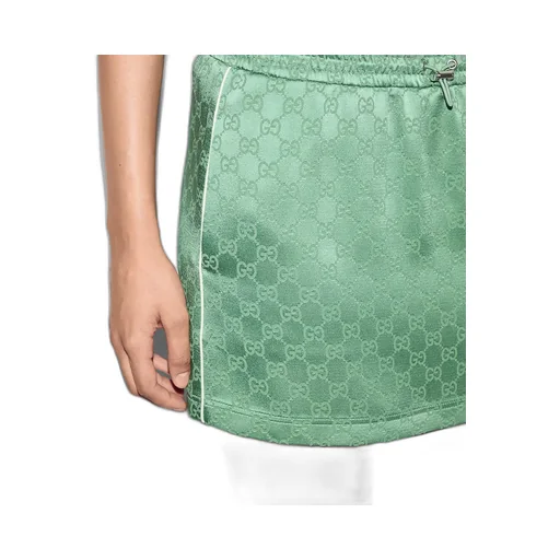 Gg Satin Mini Skirt