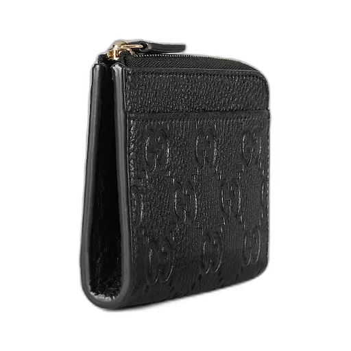 Gg Emblem Zip Card Case