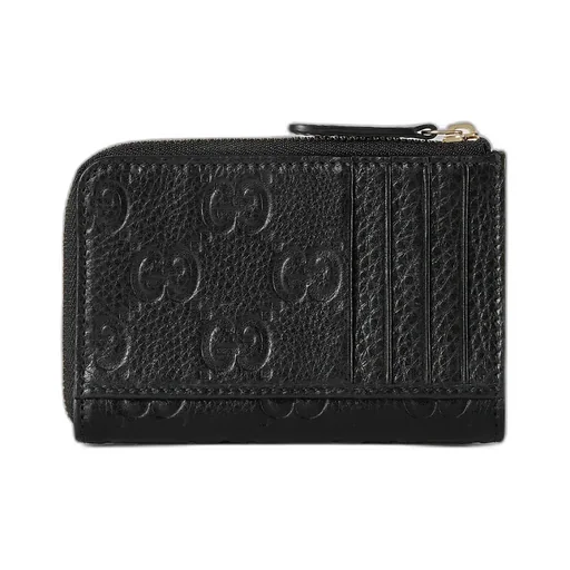 Gg Emblem Zip Card Case