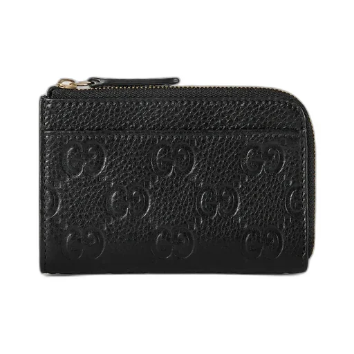 Gg Emblem Zip Card Case