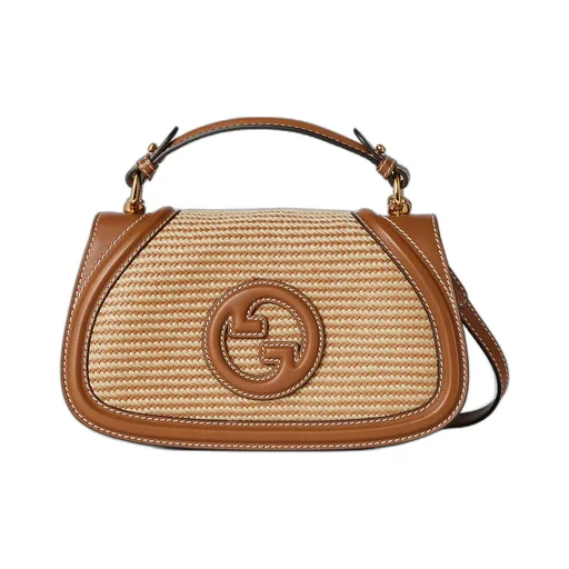 Gucci Blondie Woven Medium Top Handle Bag
