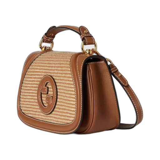 Gucci Blondie Woven Medium Top Handle Bag