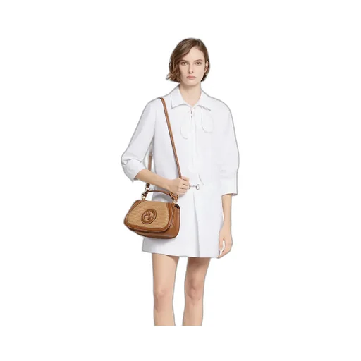 Gucci Blondie Woven Medium Top Handle Bag