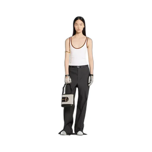Cotton Rib Tank Top With Web