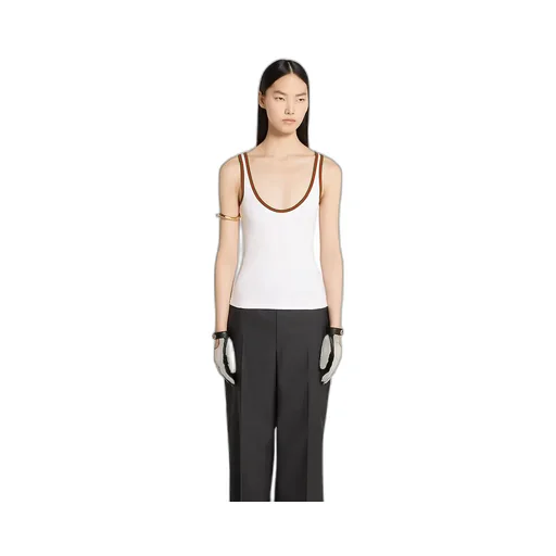 Cotton Rib Tank Top With Web