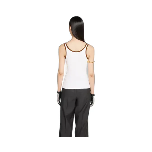 Cotton Rib Tank Top With Web