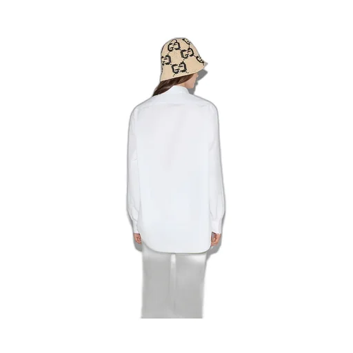 Cotton Poplin Shirt With Gucci Logo