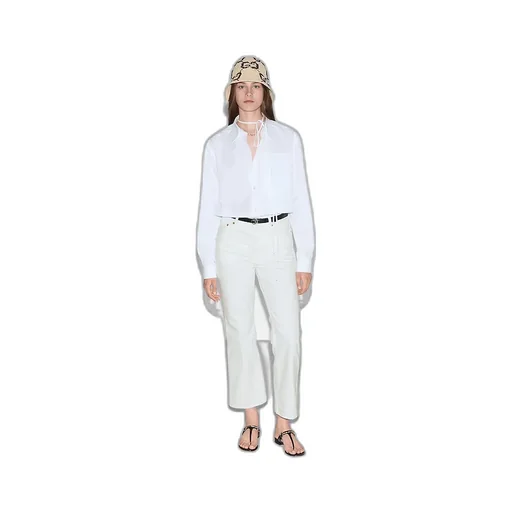 Cotton Poplin Shirt With Gucci Logo