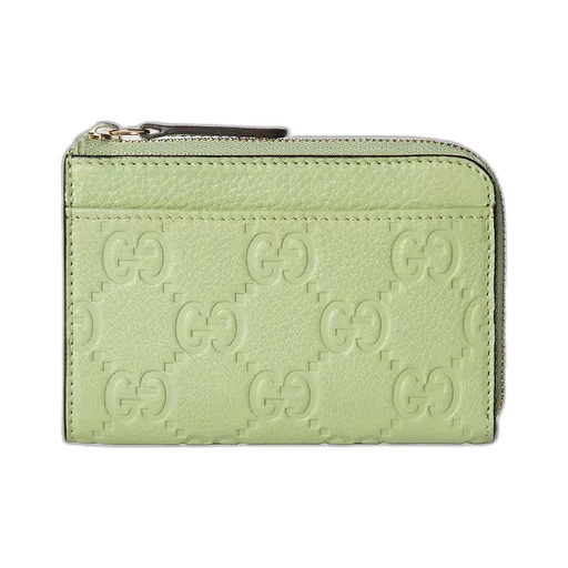 Gg Emblem Zip Card Case