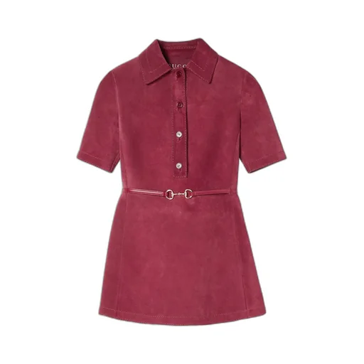 Suede Dress With Detachable Belt