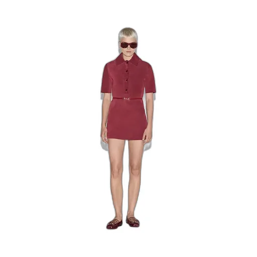 Suede Dress With Detachable Belt