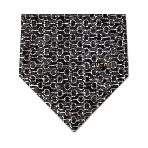 Horsebit Silk Jacquard Tie