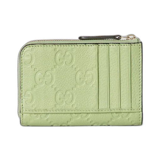 Gg Emblem Zip Card Case