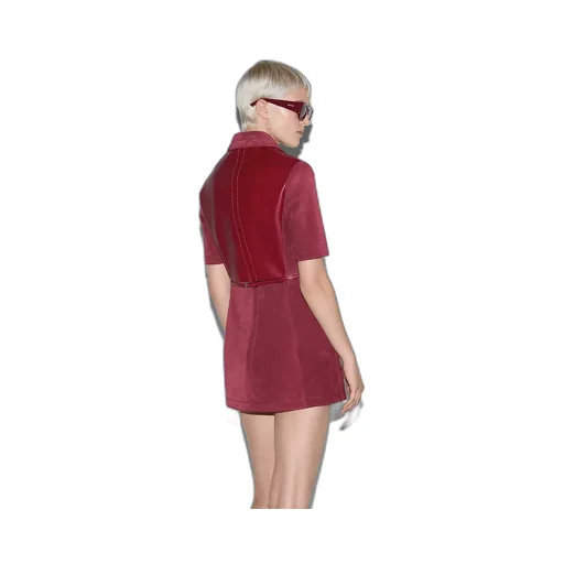 Suede Dress With Detachable Belt