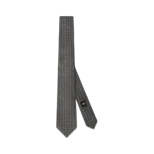 Horsebit Silk Jacquard Tie