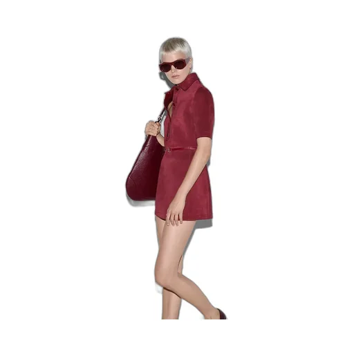 Suede Dress With Detachable Belt