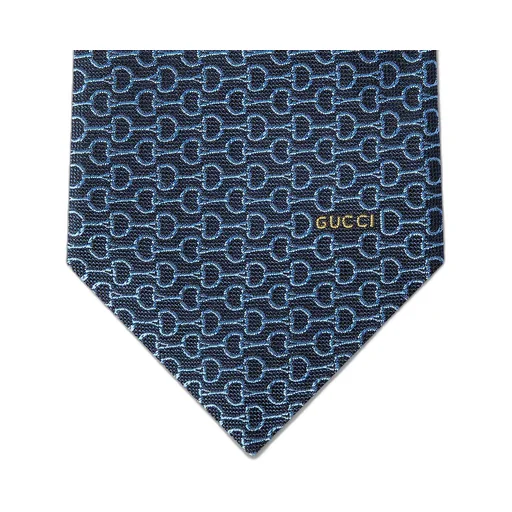 Horsebit Silk Jacquard Tie