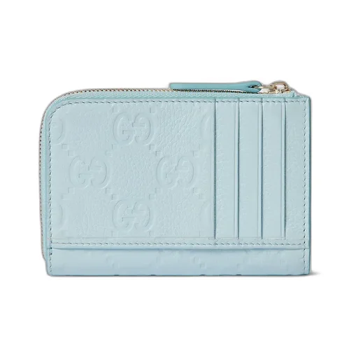 Gg Emblem Zip Card Case