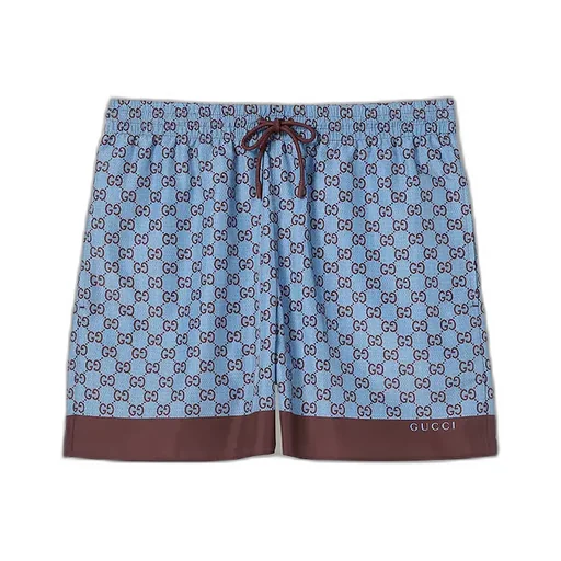 Printed Poplin Tech Swim Shorts