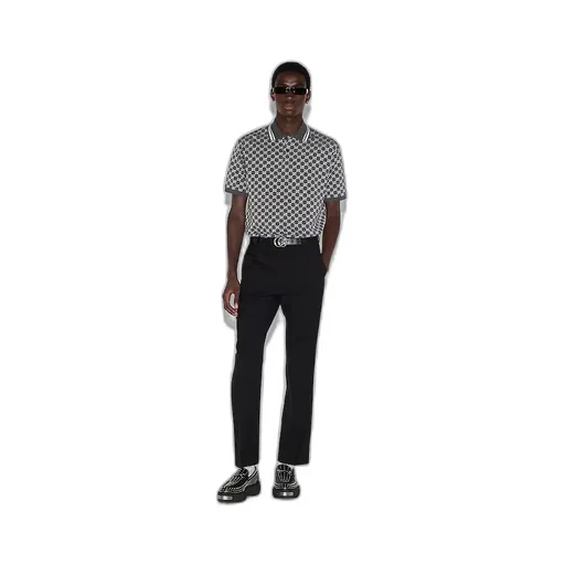 Gg Cotton Lamé Jacquard Polo Shirt