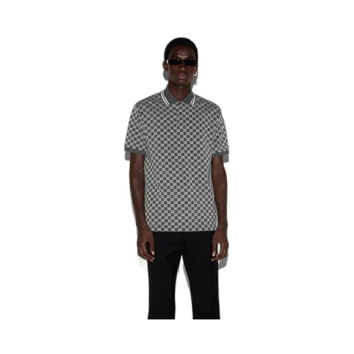 Gg Cotton Lamé Jacquard Polo Shirt
