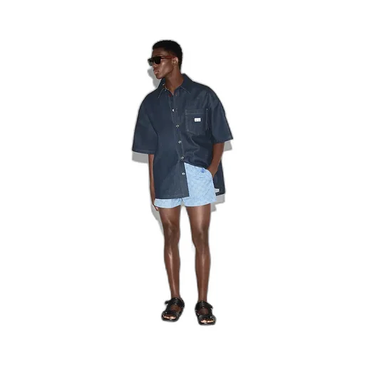 Printed Poplin Tech Swim Shorts