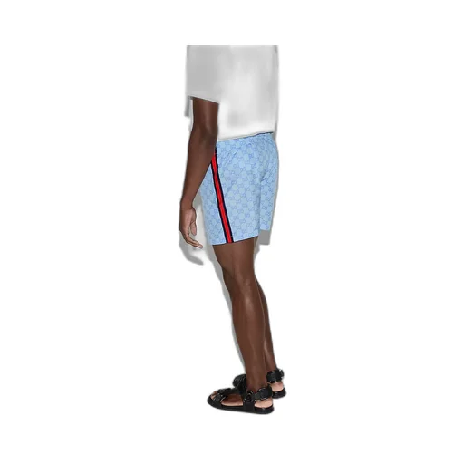 Printed Poplin Tech Swim Shorts