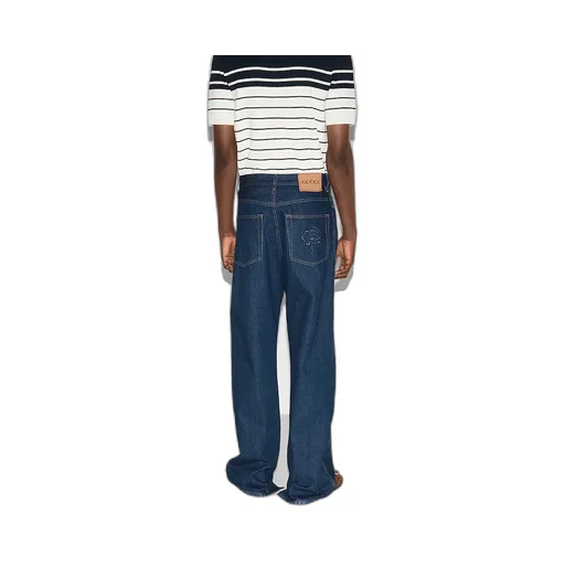 Denim Trousers With Embroidery