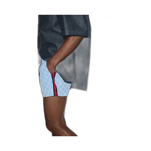 Printed Poplin Tech Swim Shorts