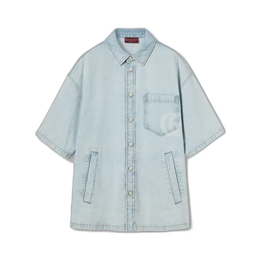 Lasered Denim Shirt