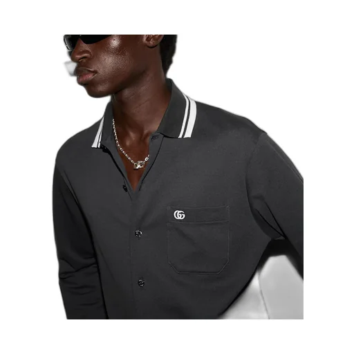 Embroidered Cotton Piquet Polo Shirt